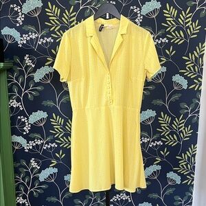 Divided Yellow Vintage Mini Dress Size M